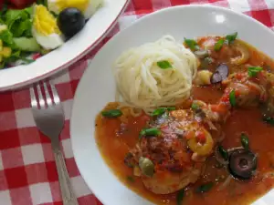 Hähnchen alla Puttanesca