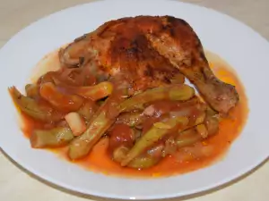 Hähnchen mit Okraschoten