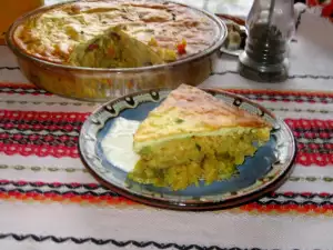 Moussaka mit Reis, Zucchini und Auberginen