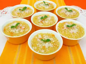 Pudding mit Reis und Kürbis
