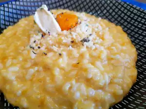 Risotto mit Kürbis und Schmelzkäse