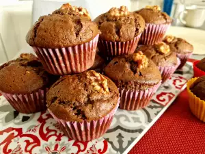 Muffins mit Johannisbrotmehl und Walnüssen