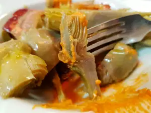 Artischocken mit Romesco Soße