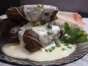 Dolmades mit weißer Soße