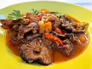 Ochsenschwanz Eintopf mit Shiitake Pilzen