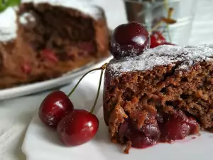 Saftiger Schokokuchen mit Kirschen