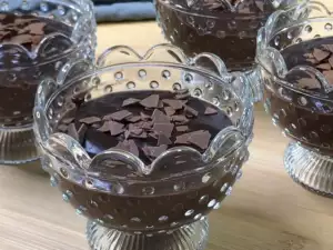 Dunkler Schokopudding