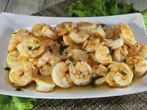 Shrimps mit Weißwein und Knoblauch