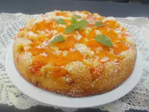 Kuchen mit Aprikosen und Kokosnuss