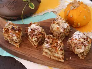 Zartes Gebäck mit Kürbis und Grieß