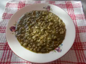Vegetarischer Spinat mit Reis