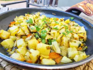 Geschmorte Kartoffeln mit Gemüse