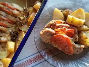Schweinerücken mit neuen Kartoffeln