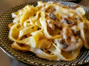 Tagliatelle mit Ricotta, Sahne und Prosecco