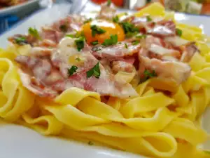 Meine Tagliatelle Carbonara