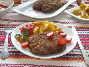 Rindfleisch Schnitzel aus Hackfleisch