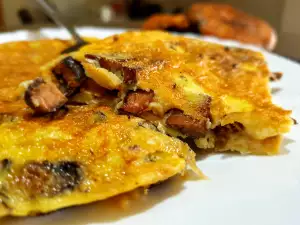 Tortilla mit Edel-Reizker Pilzen