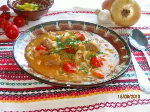 Zwiebeleintopf mit Schweinefleisch