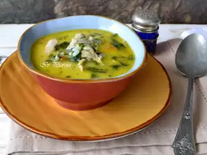 Kaninchensuppe mit Spinat