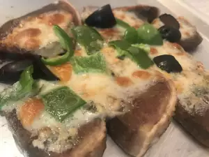 Gebratene Kalbszunge mit Käse