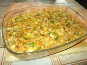 Blumenkohlauflauflauf mit Kartoffeln