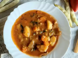 Grüner Bohneneintopf mit Kartoffeln