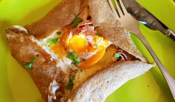 Bretonische Galettes mit Schinken