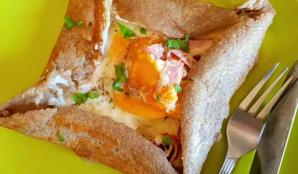 Bretonische Galettes mit Schinken