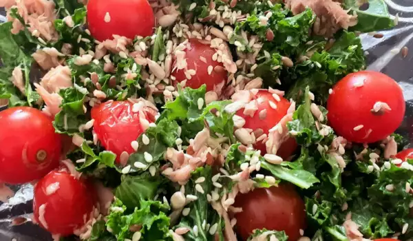 Salat mit Thunfisch und Cherrytomaten