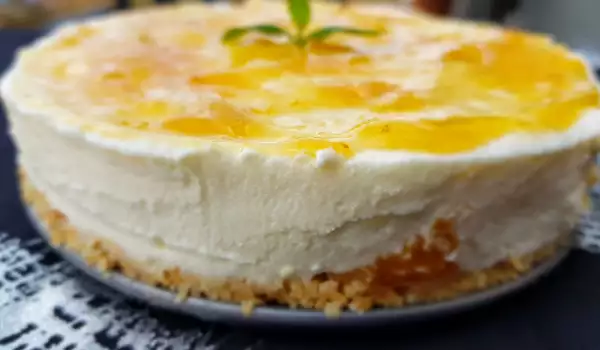 Cheesecake mit Mascarpone und Pfirsichen