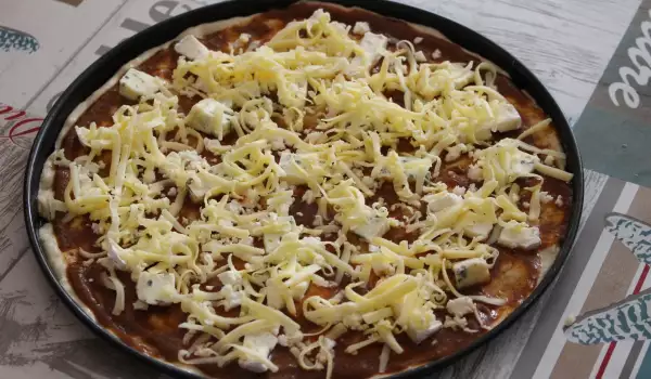 Hausgemachte Pizza mit Käse