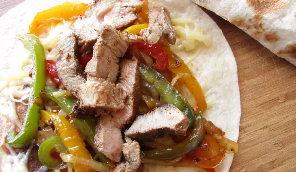 Fajitas mit Schweinefleisch