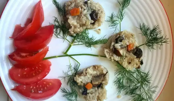 Die perfekten Champignons mit Reis im Ofen