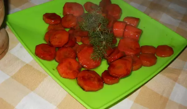 Glasierte Karotten mit Sojasoße und Honig