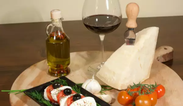 Grana Padano und Mozzarella