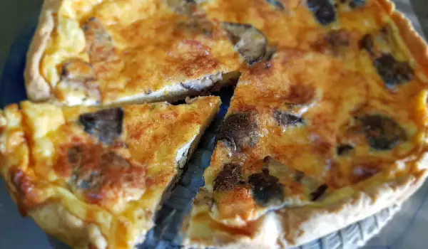 Quiche mit Pilzen und Sahne