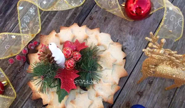 Weihnachtskranz aus Keksen zur Dekoration