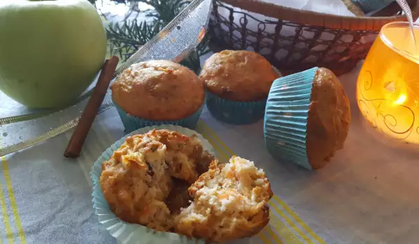 Weihnachts-Cupcakes mit Äpfel und Zimt