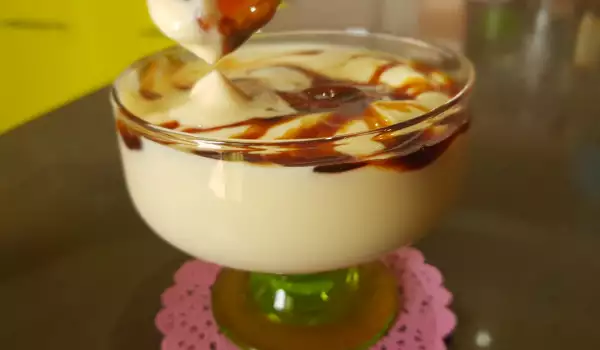 Sabayon Creme mit weißer Schokolade