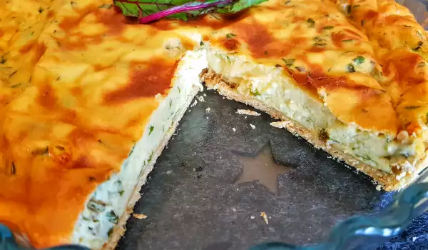 Quiche mit Rote Bete Blättern