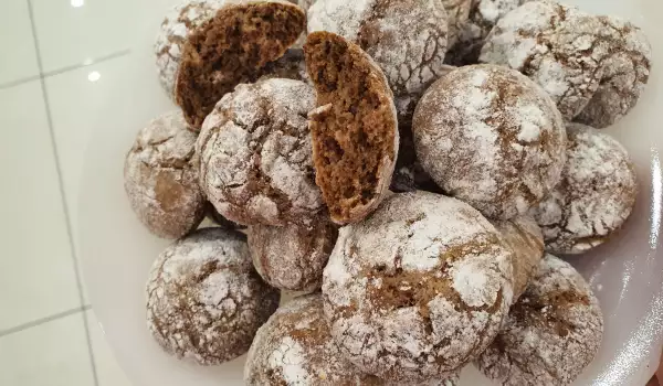 Crinkle Kakao Cookies (Kakaoplätzchen)