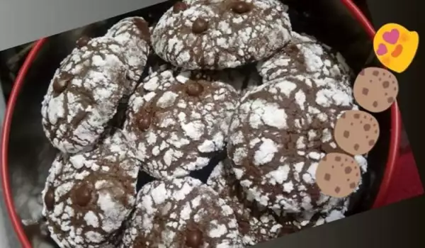 Leichte Crinkle Cookies mit Kakao