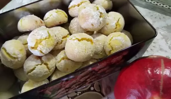 Zitronen Crinkle Cookies