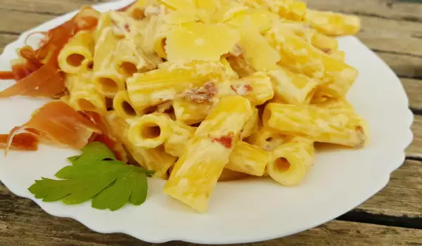 Pasta mit Austernseitlingen und Prosciutto