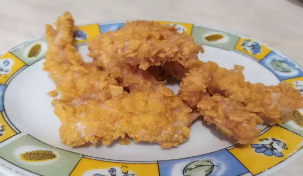 Hähnchensticks mit Cornflakes