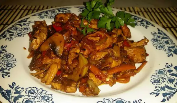 Chinesisches Hähnchen mit Gemüse