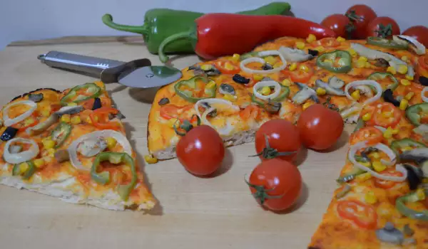 Vegane Gemüsepizza