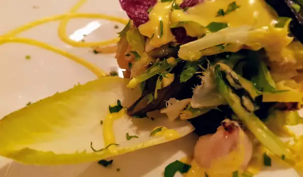 Warmer Salat mit Tintenfisch und Chicorée