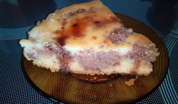 Apfelkuchen mit Walnüssen und Erdnüssen