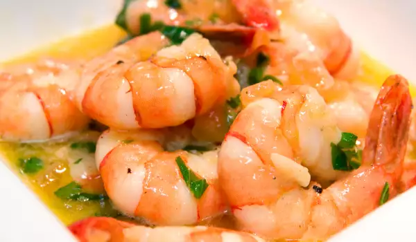 Shrimps mit Weißwein und Knoblauch